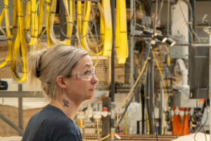 Jolene Fassett had trouble finding a job with her addiction and criminal record, until given an opportunity at a Petoskey plywood and veneer plant. (Bridge photo by DeJuan Jordan)